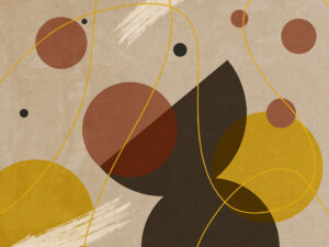 Carta da parati moderno grafico in stile art-deco, astrazione luminosa